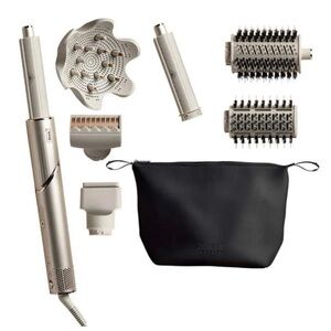 Sleek Women's Hair Styling Set in Black and Silver